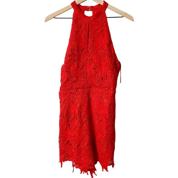 ASTR The Label Lolita Cold Shoulder Orange Romper SIZE LARGE BRAND NEW WITH TAGS - Picture 2 of 7